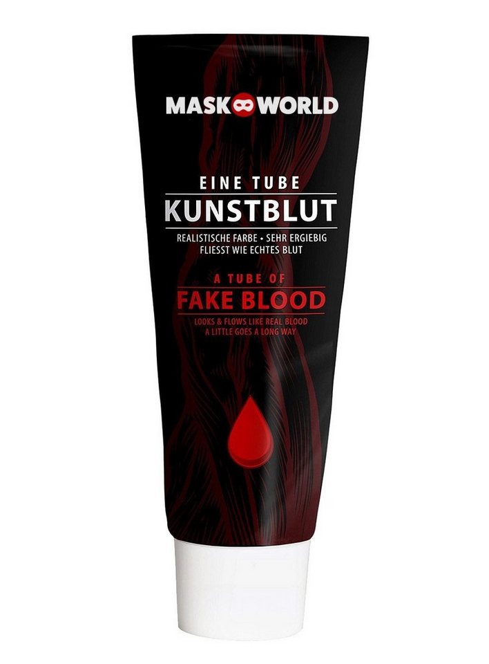 Maskworld Theaterschminke Tube Kunstblut 50ml, Professionelles Make-up für Halloween und Horror Bild 5