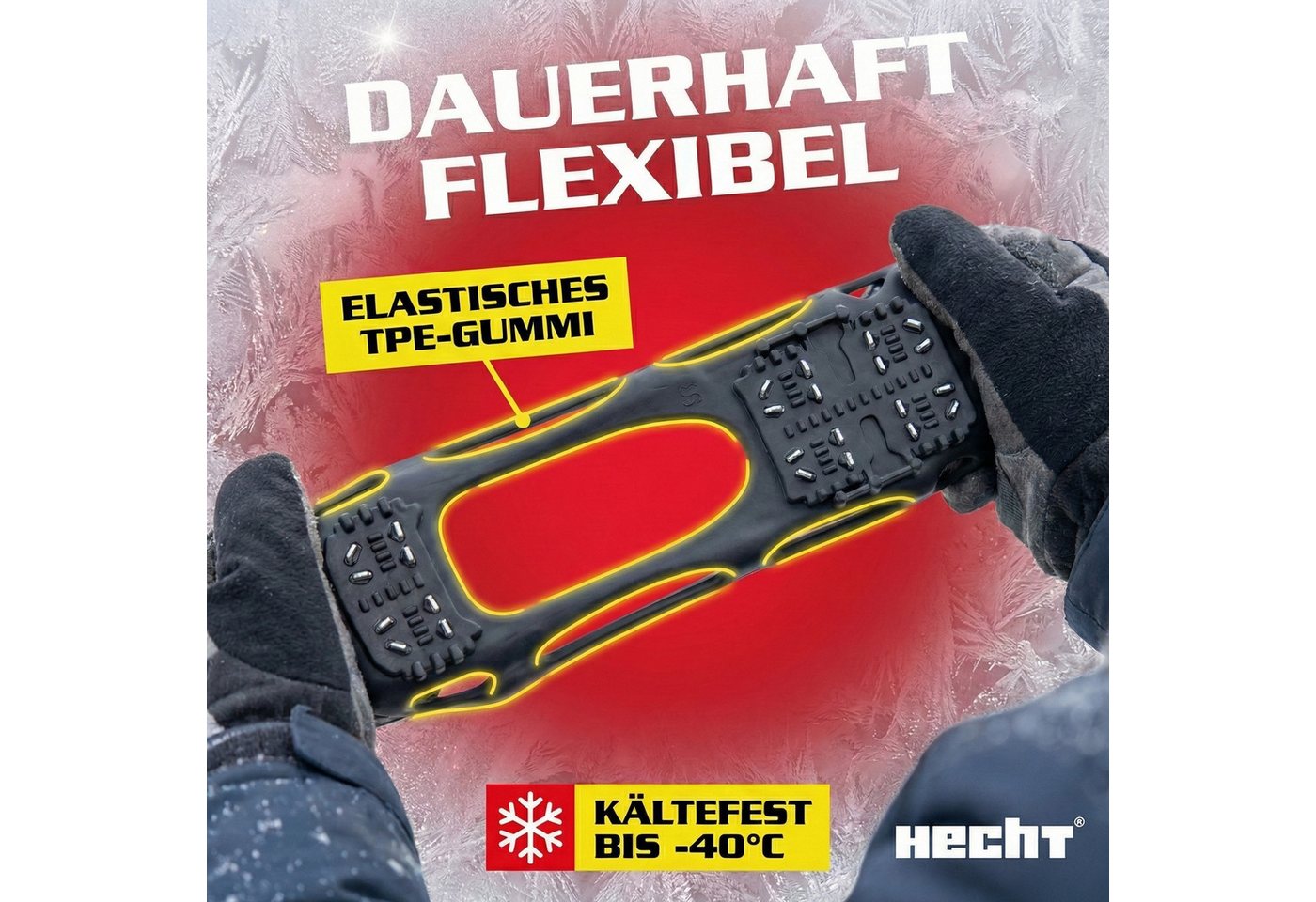 Hecht Spikes Schuhspikes Größe M 39-42 mit 24 Metallkrallen, in 35-38, 39-42, 43-46 Bild 2