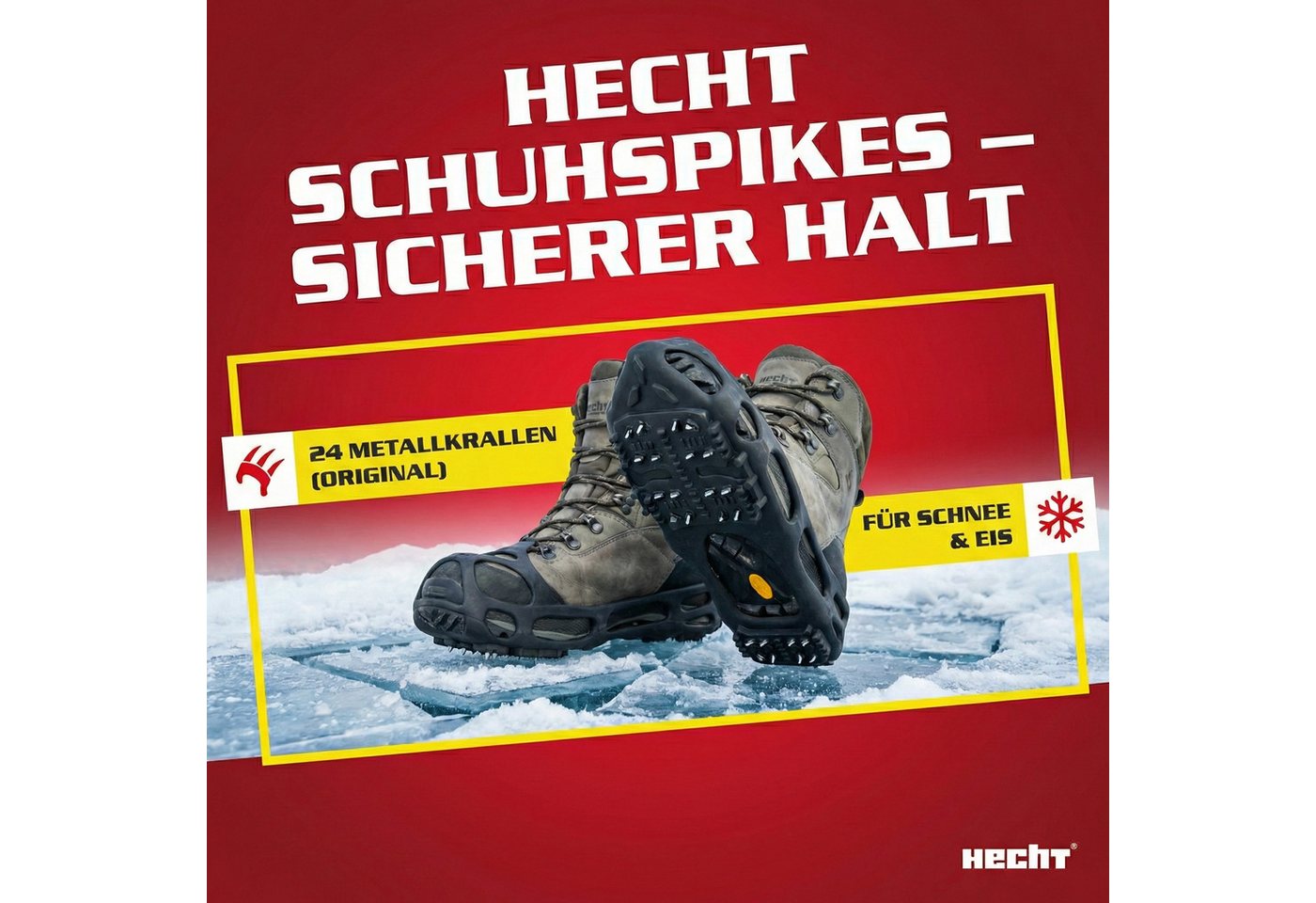 Hecht Spikes Schuhspikes Größe M 39-42 mit 24 Metallkrallen, in 35-38, 39-42, 43-46 Bild 4
