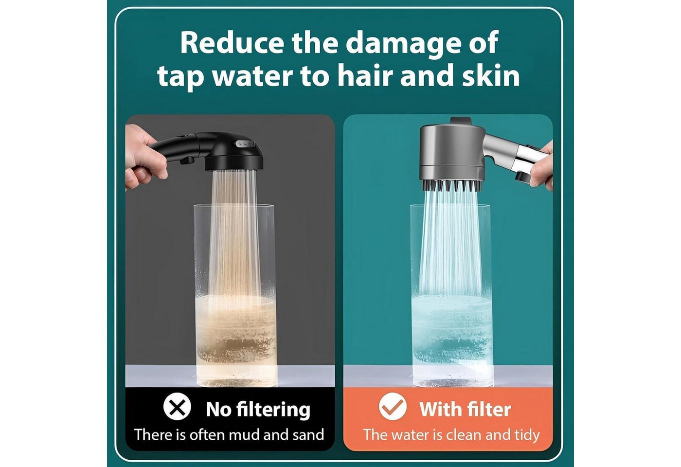 LuxusKollektion Kalk- und Wasserfilter Duschkopf Filter Set Kalkschutz 6Stk