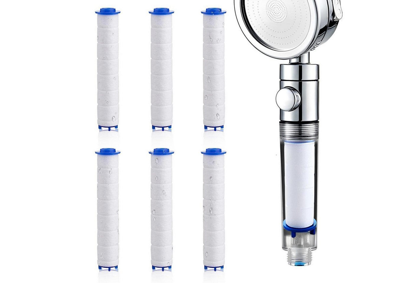 LuxusKollektion Kalk- und Wasserfilter Duschkopf Filter Set Kalkschutz 6Stk Bild 3