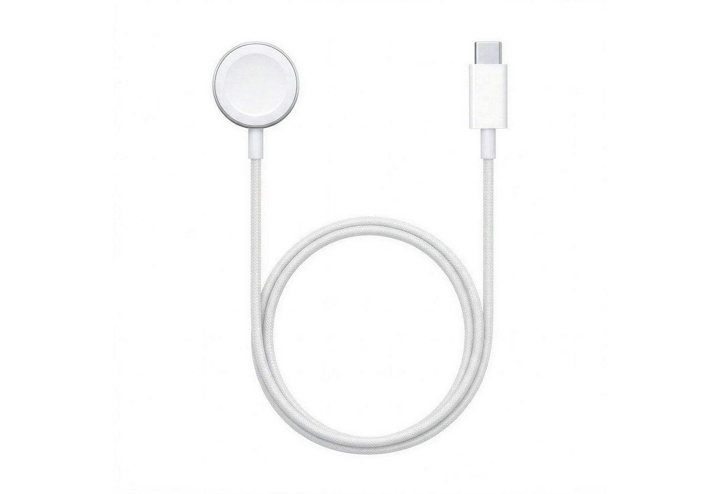 Futurea Magnet-Ladekabel für Apple Watch Series 12 11 10, SE & Ultra USB-Ladegerät (1000 mA, Einzelartikel, 1-tlg., Aluminium-Ladepuck mit 1 m USB-C Kabel, geflochtener Textilmantel) Bild 3
