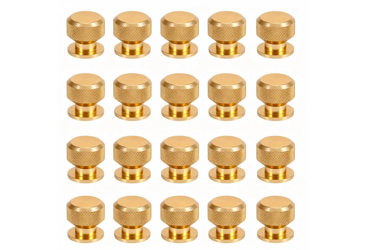 BlingBin Möbelknopf 12 Stück 30mm Möbelknöpfe Türgriff, Schrankknöpfe Schubladenknöpfe (20 Stück, 20-St., 30x30 mm), Kommode Türgriffe, Knöpfe für Schränke, Kleiderschrank