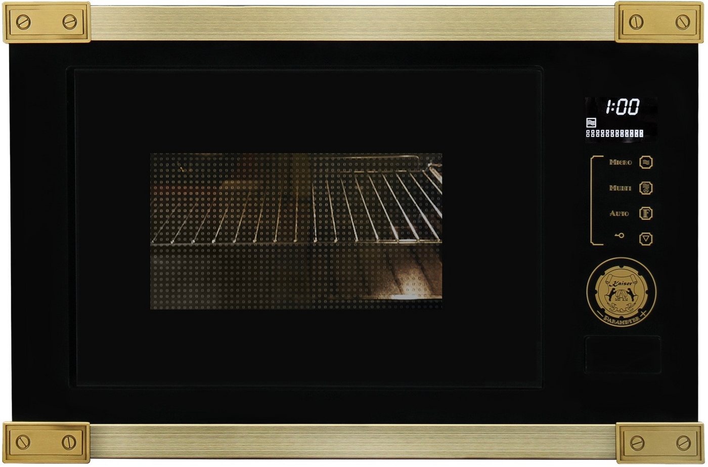 Kaiser Küchengeräte Einbau-Mikrowelle EM 2545 AD, Multifunktionsgerät, Mikrowelle, Grill und Heißluft, Auftauen, 25 l, Einbau-Mikrowelle 60cm Art Deco Retro Vintage FullTouch Power Slide Bild 3
