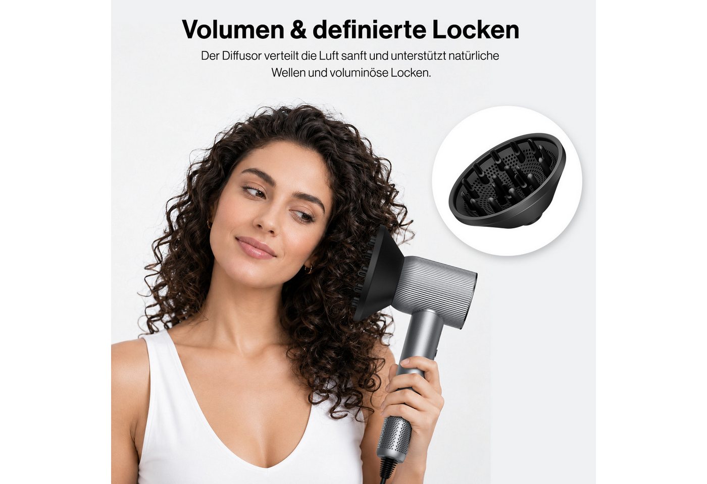 Sytifro Haartrockner mit Lockenstab, 2026 Neue 110.000 U/Min Bürstenloser Super Föhn, 1600 W, Vierfache Pflegetechnologie, Schnelltrocknender Haartrockner, 300 Millionen negativen Ionen Haarföhn Bild 3