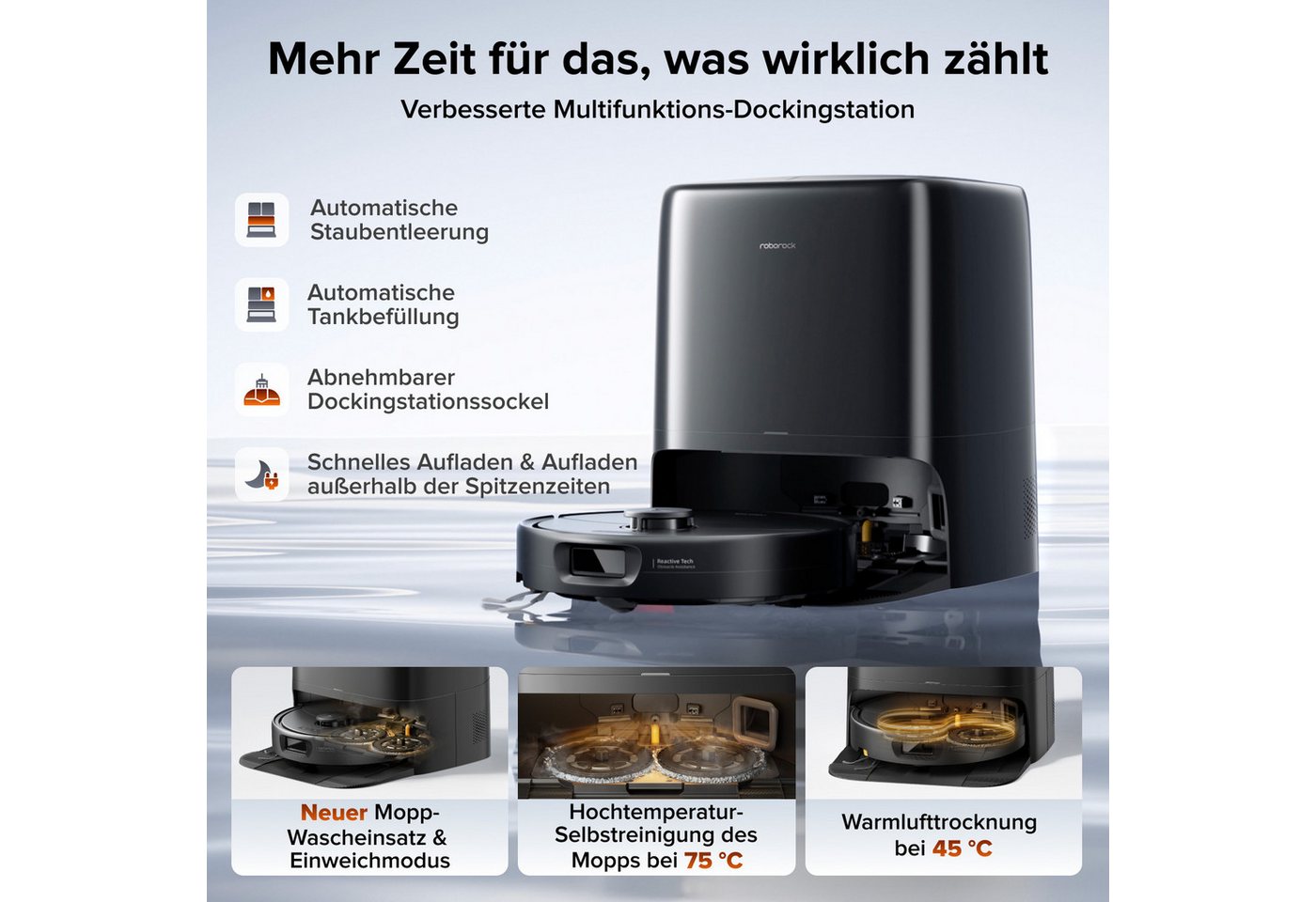 Roborock Saugroboter mit Wischfunktion, Qrevo 2 Pro (Upgrade von Qrevo S5V), 25.000 Pa Bild 2