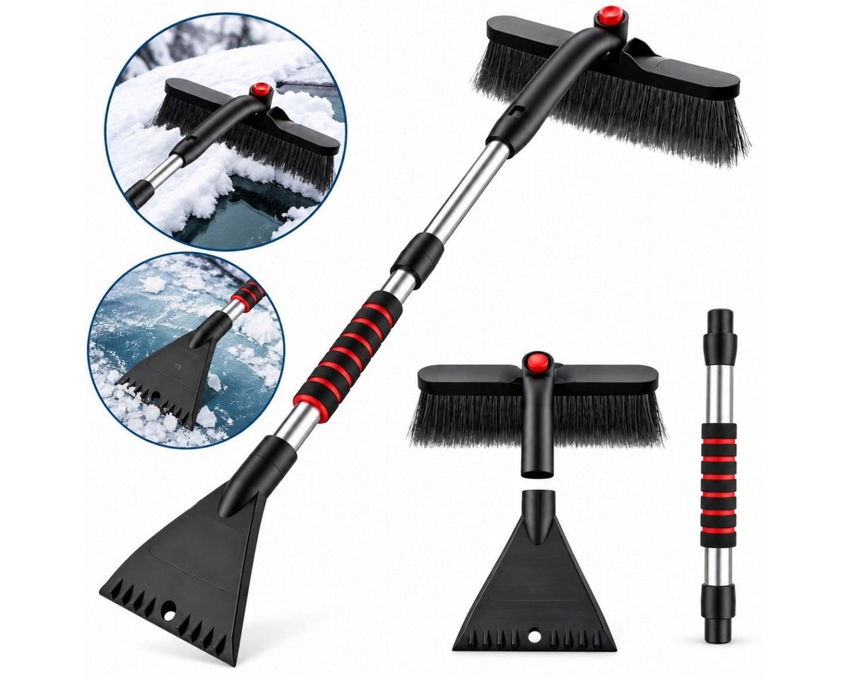 R2 Invest Eiskratzer Teleskop Schneebürste mit Eiskratzer 2 in 1 für Auto Schnee und Eis Bild 3