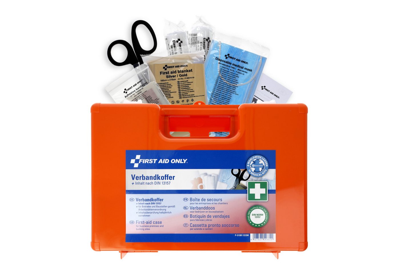 FIRST AID ONLY® Erste-Hilfe-Koffer First Aid Only Erste Hilfe Koffer DIN 13157 mit Wandhalterung, Tragegriff, ASR-konform Bild 4