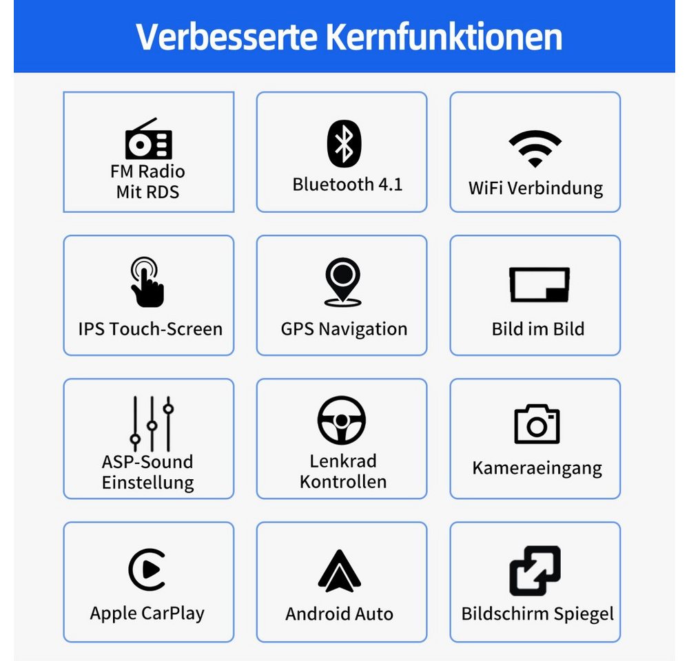 ESSGOO Für Mazda 3 BL 2010-2013 Android 15 Carplay GPS Bluetooth Autoradio (RDS, Digitalradio (DAB), FM) Bild 4