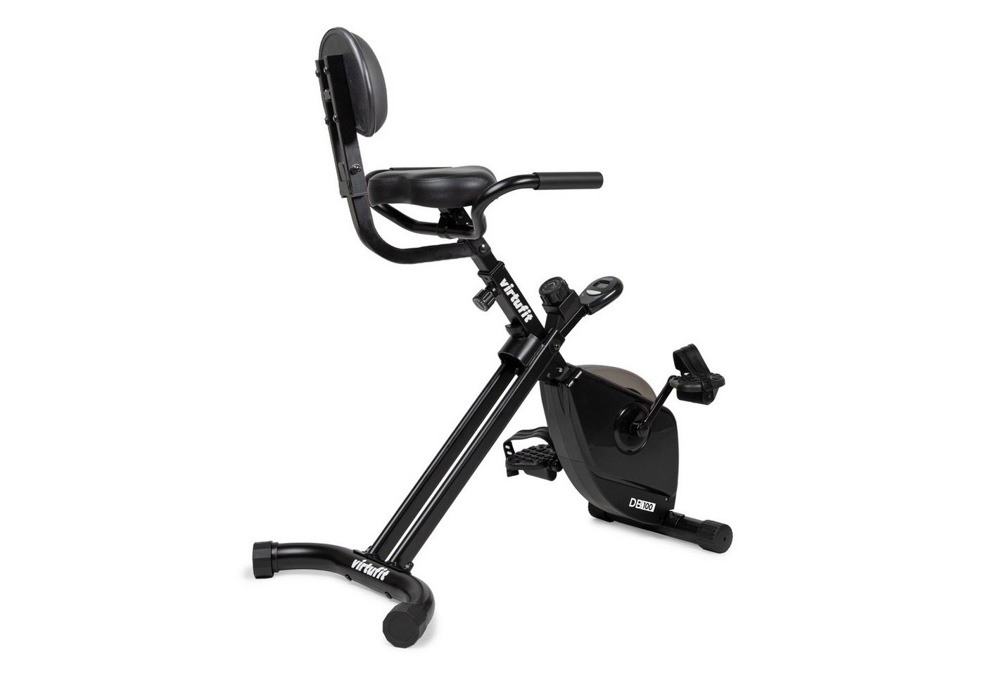 VirtuFit Heimtrainer DB100 Desk-Bike - Klappbar - mit Rückenlehne - mit Computer Bild 4