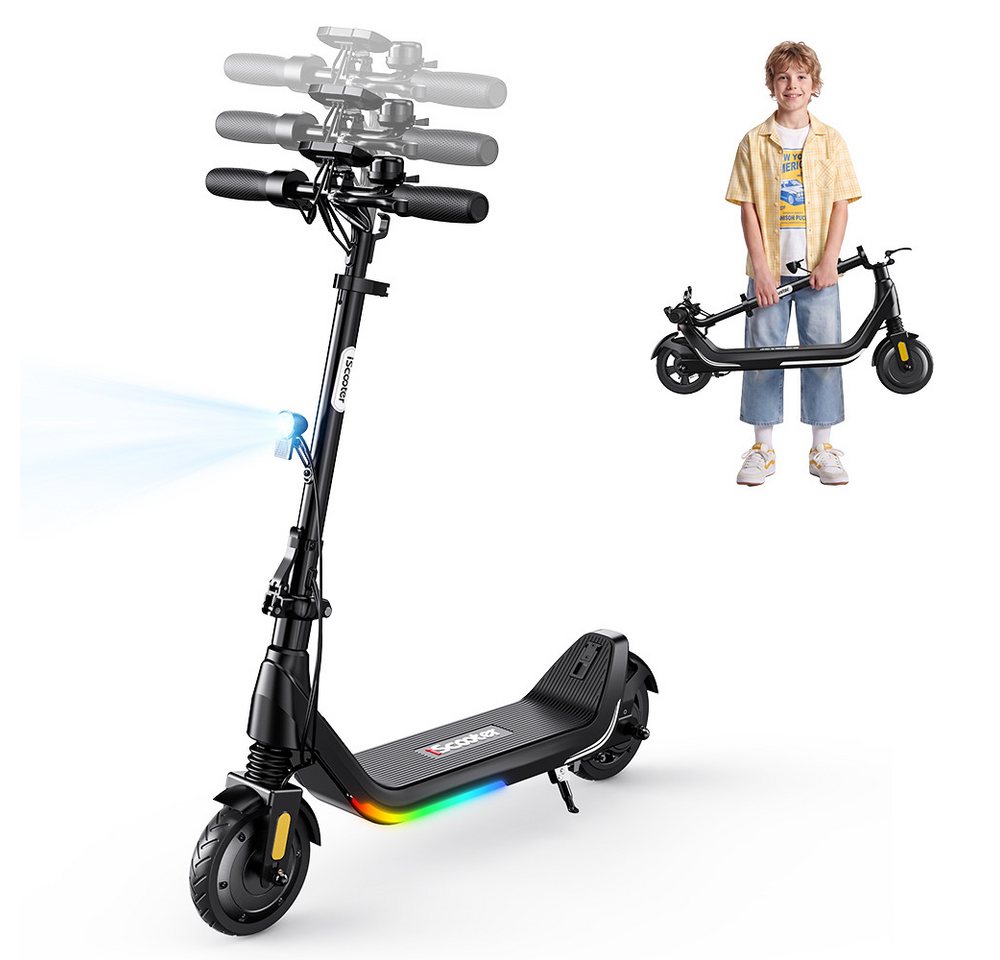 iSinwheel Cityroller Elektroroller für Kinder von 8 bis 14 Jahren, zusammenklappbar, 3-fach höhenverstellbar,10/16/20 km/h, LED-Display Bild 5
