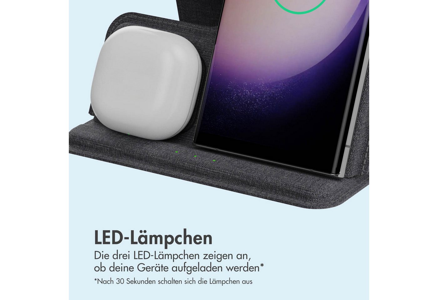 imoshion imoshion 3-in-1 Faltbares kabelloses Ladegerät Samsung - Galaxy Phone Wireless Charger (1-tlg)