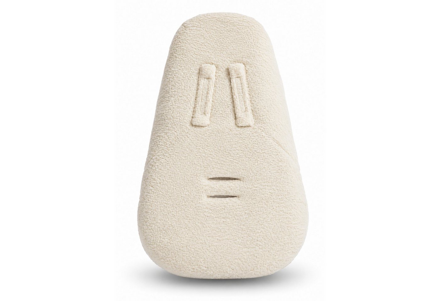 Knirpsenland Fußsack Teddy Baby Fußsack für Babyschale Kinderwagen Bouclé, Bouclé-Oberstoff, Bärenohren, Teddy-Anhänger, Gurtdurchführungen