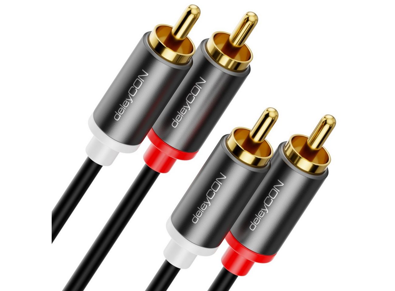deleyCON deleyCON 2m Cinch Kabel RCA HiFi Audio Kabel Audiokabel Heimkino Audio- & Video-Kabel Bild 2