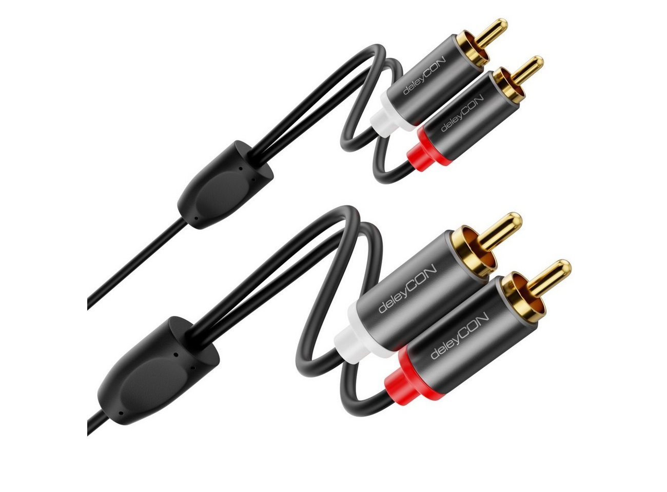 deleyCON deleyCON 2m Cinch Kabel RCA HiFi Audio Kabel Audiokabel Heimkino Audio- & Video-Kabel Bild 5