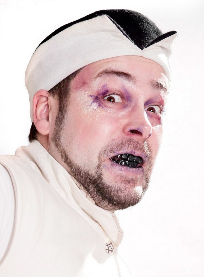 Maskworld Theaterschminke Zahnlack schwarz 10ml Pinselflasche, Profi-Schminkzubehör für spektakuläre Effekte Bild 2