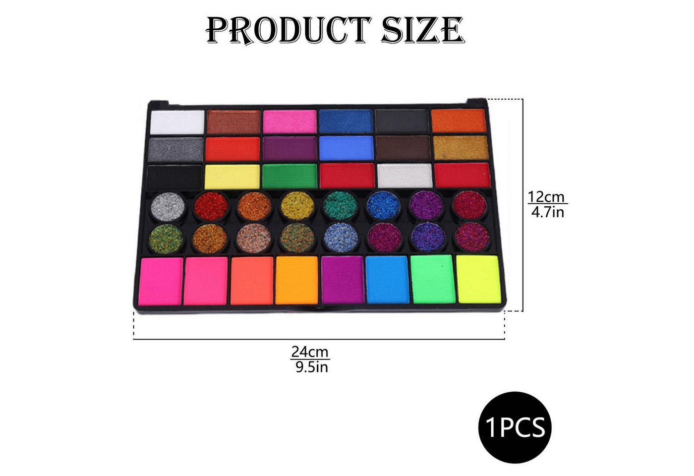 DEBAIJIA Theaterschminke 42 Farbe Gesichtsbemalungs-Set Theaterschminke Halloween-Party-Make-up