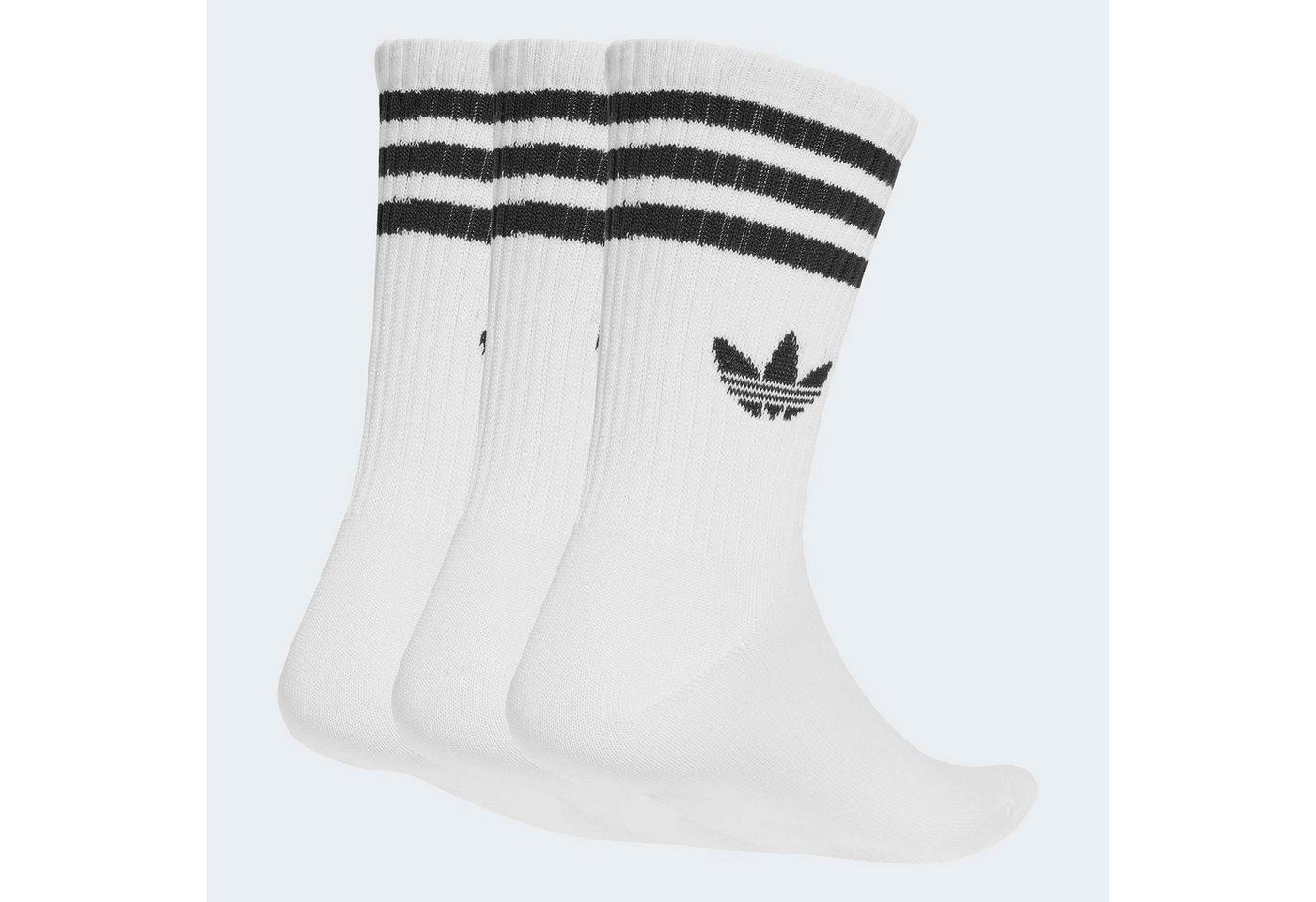 adidas Originals Sportsocken 3S CREW S 3P knöchellange Passform, mit 3-Streifen, 3 Paar, sportlicher Stil