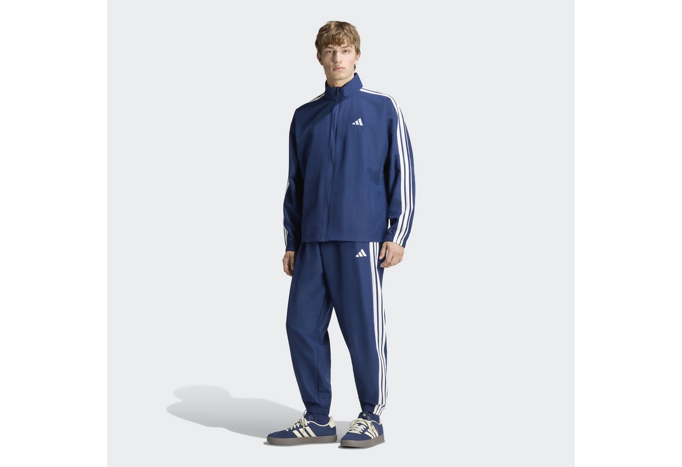 adidas Sportswear Trainingsanzug M 3S WV TS (2-tlg), zweiteiliger Trainingsanzug, sportlicher Stil, für Erwachsene Bild 4