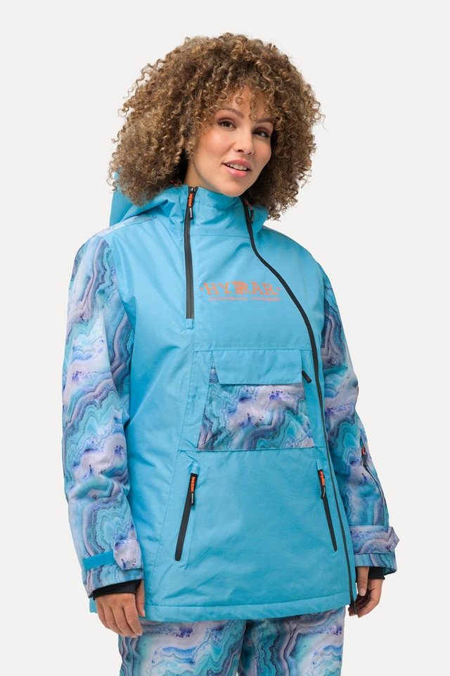 Ulla Popken Outdoorjacke Performance-Jacke Kapuze wasserdicht 2-Wege-Zipper Bild 2