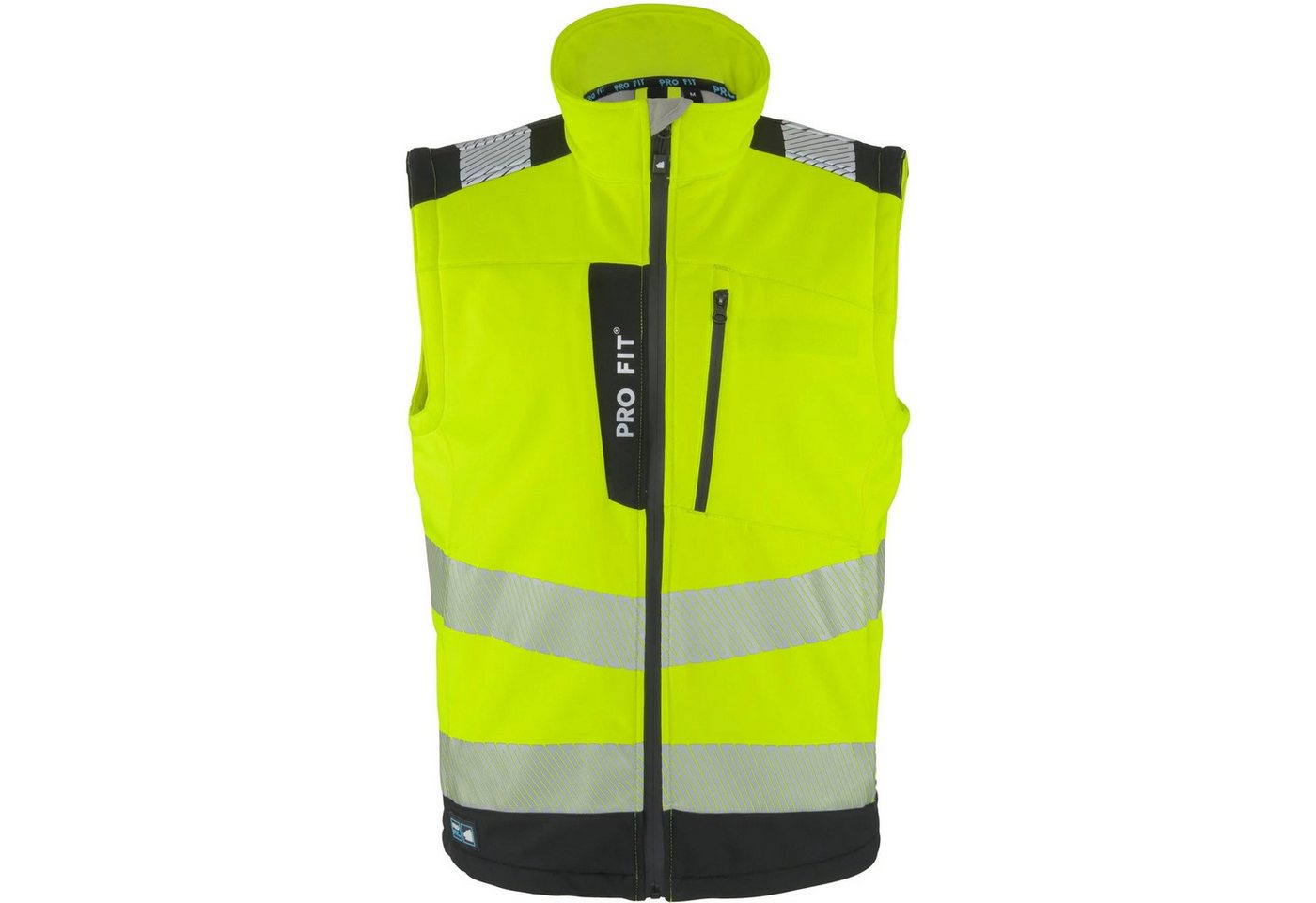 PRO FIT by Fitzner Softshellweste Warnschutz Softshellweste,neongelb/schwarz Gr. M Bild 2