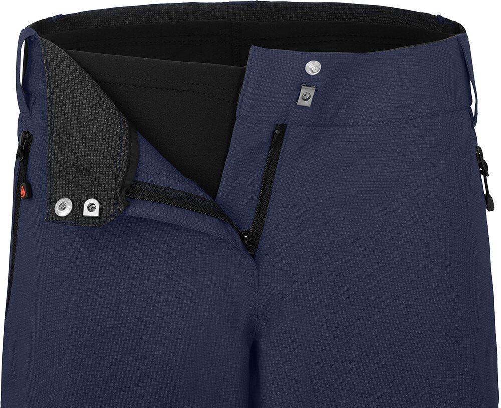 Bergson Fahrradhose VINA Damen 2in1 Radhose, mit gepolsterter Innenhose, Langgrößen, peacoat