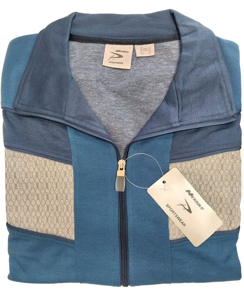 Herbold Sportswear Freizeitanzug Herbold warmer Sweat Herren Jogginganzug Blau (2-tlg., Jacke und Hose), gemütlicher, warmer Jogginganzug Bild 2