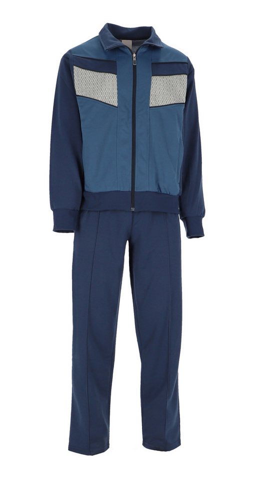 Herbold Sportswear Freizeitanzug Herbold warmer Sweat Herren Jogginganzug Blau (2-tlg., Jacke und Hose), gemütlicher, warmer Jogginganzug Bild 3