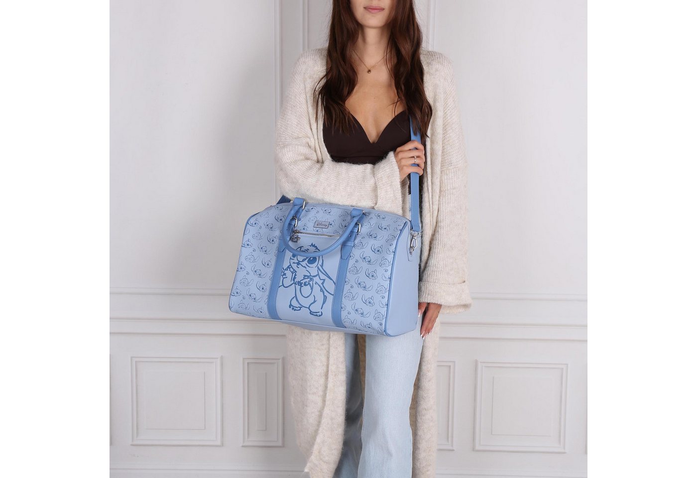 Sarcia.eu Reisetasche Disney Stitch blaue JUGEND-Reisetasche, HANDGEPÄCK, 44 × 23 × 28 cm