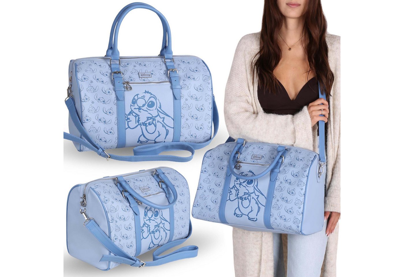 Sarcia.eu Reisetasche Disney Stitch blaue JUGEND-Reisetasche, HANDGEPÄCK, 44 × 23 × 28 cm Bild 5