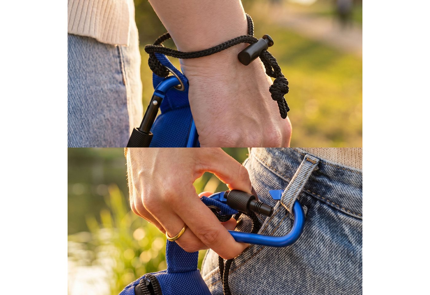 belviona Leckerlibeutel für Apportiertraining mit Wurfhilfe & Karabiner, robust & sicher, blau (1-tlg), wasserfester Futterdummy, Hundefutterbeutel
