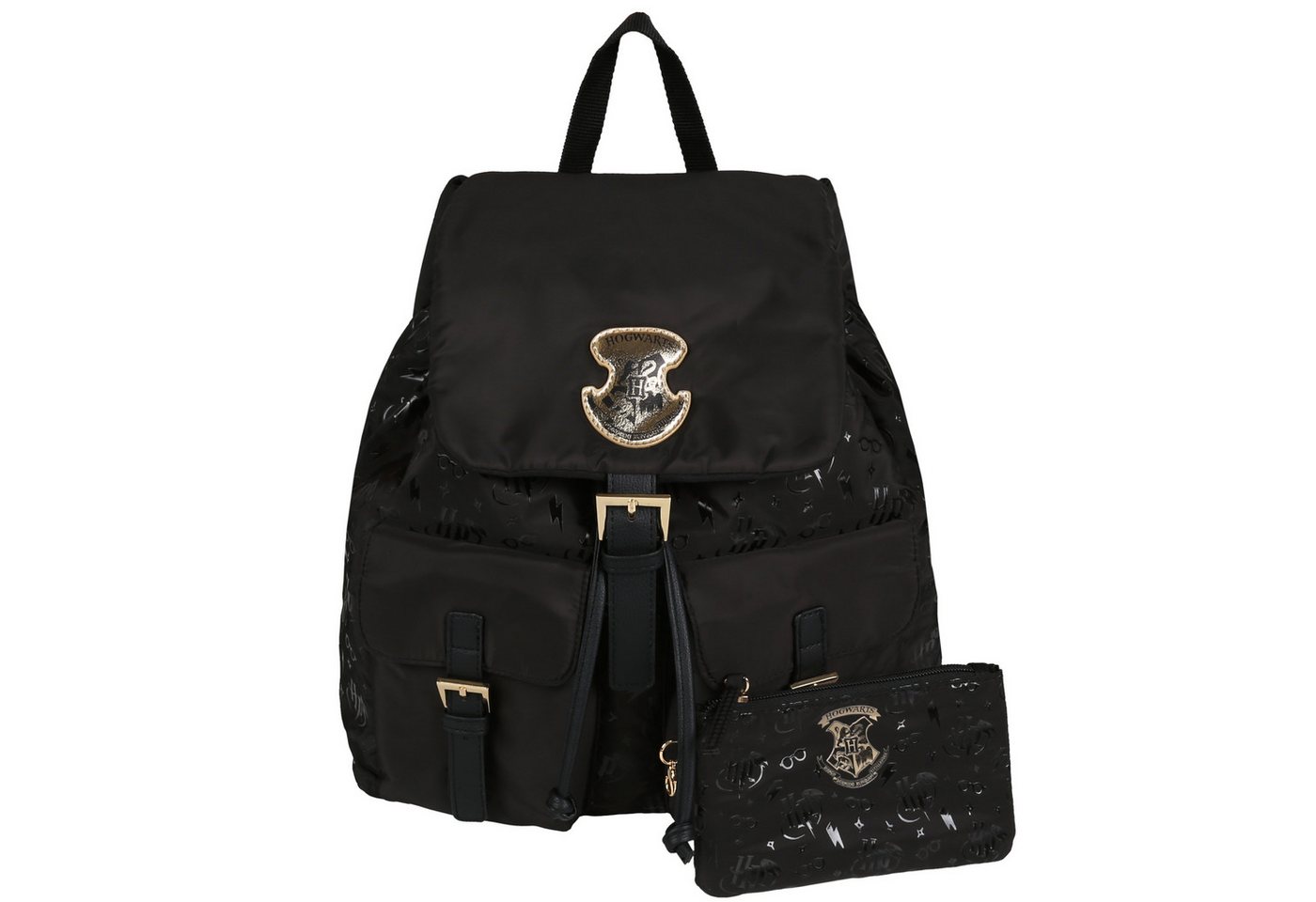 Sarcia.eu Cityrucksack Harry Potter schwarzer Jugendrucksack mit Gürteltasche 29 × 14 × 31 cm