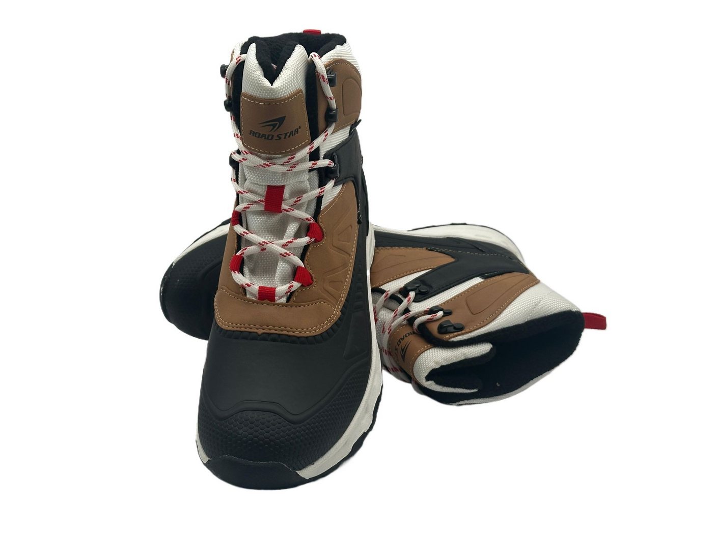 Nowaland Wanderstiefel wasserabweisend gefüttert mit profilierter Laufsohle Outdoorwinterstiefel Mit weichem Fleecefutter und griffiger Profilsohle