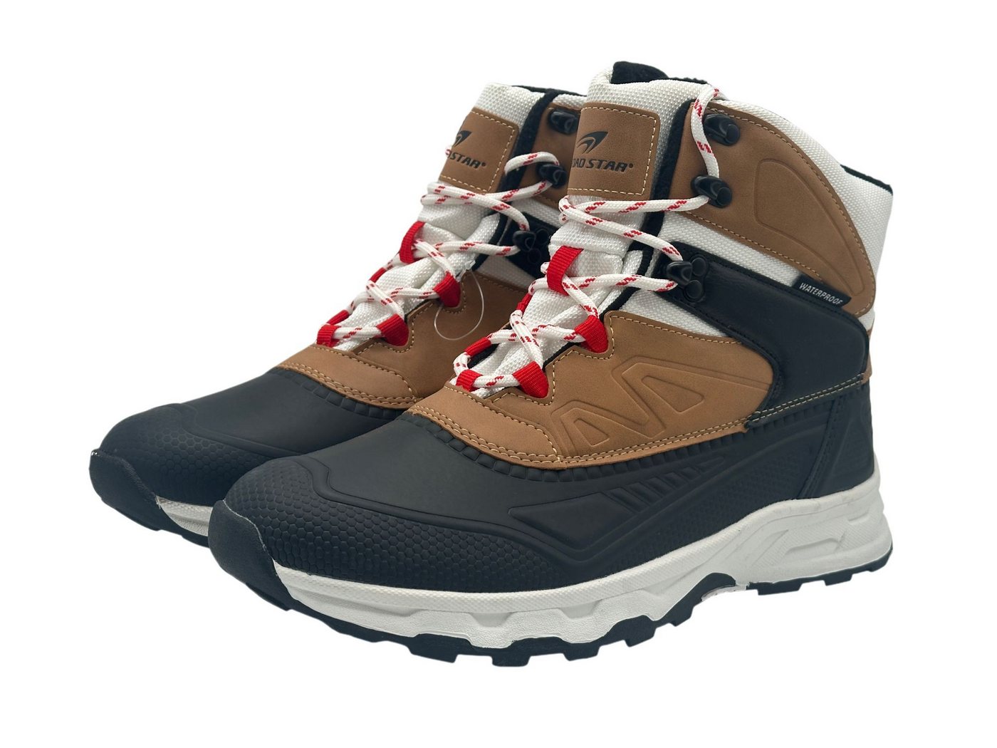 Nowaland Wanderstiefel wasserabweisend gefüttert mit profilierter Laufsohle Outdoorwinterstiefel Mit weichem Fleecefutter und griffiger Profilsohle Bild 3