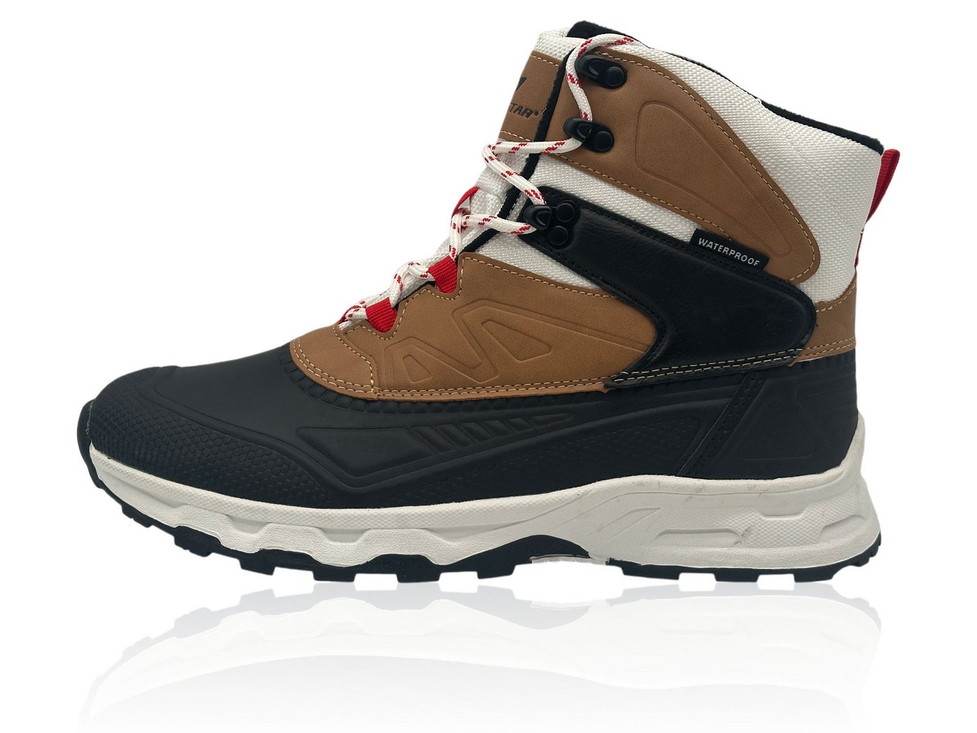 Nowaland Wanderstiefel wasserabweisend gefüttert mit profilierter Laufsohle Outdoorwinterstiefel Mit weichem Fleecefutter und griffiger Profilsohle Bild 4
