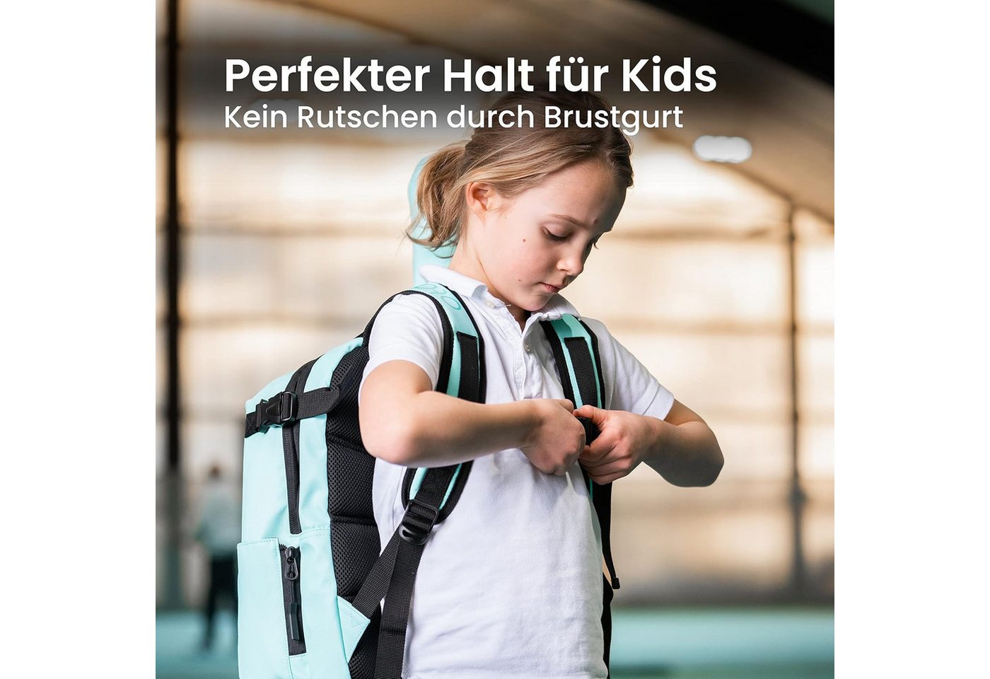 Otaro Tennisrucksack Kinder mit Schuhfach, 19 L Tennistasche für Mädchen & Jungen, Schuhfach & leichtes Tragesystem für Kinder Bild 2