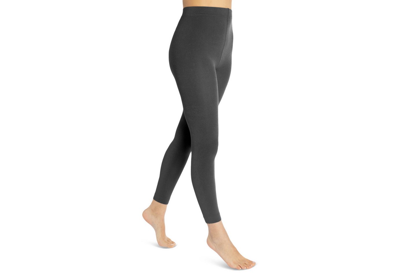 sockenkauf24 Thermoleggings Damen THERMO Leggings mit Innenfleece in vielen Farben (40-42, Anthrazit) extra warm Winter Leggings, WP Bild 3