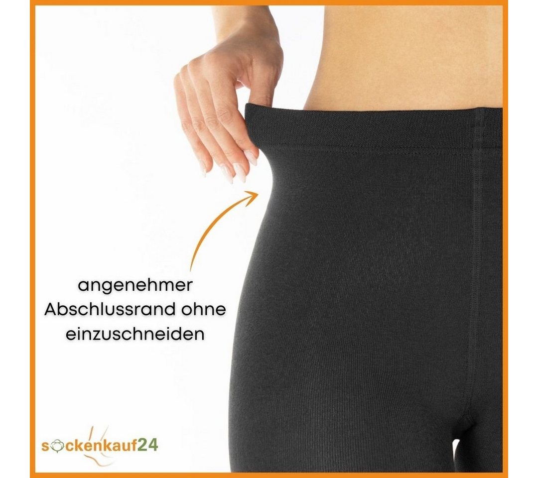 sockenkauf24 Thermoleggings Damen THERMO Leggings mit Innenfleece in vielen Farben (40-42, Anthrazit) extra warm Winter Leggings, WP Bild 5