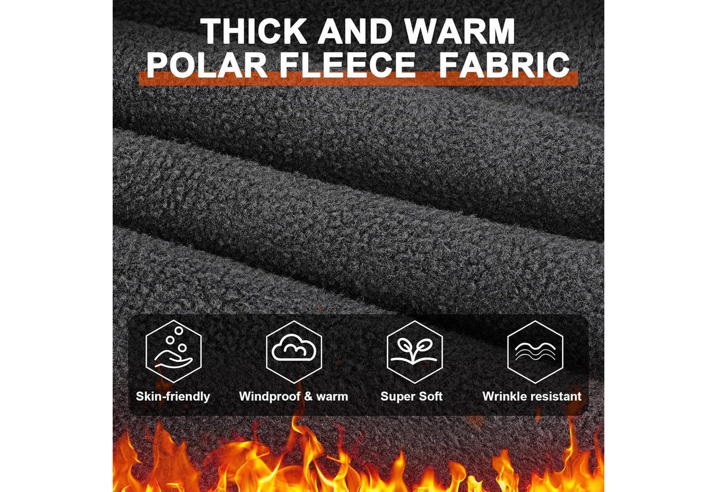 LuxusKollektion Sturmhaube Sturmhaube Thermo Fleece Winddichte Balaclava Gesichtsmaske Grau Bild 3