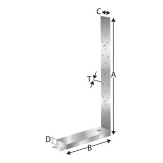 SIMPSON Zuganker HD140M12G inklusive U-Scheibe
