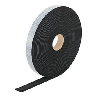 FORTIS Zellkautschukstreifen EPDM 9 x 8mm 5m selbstklebend schwarz