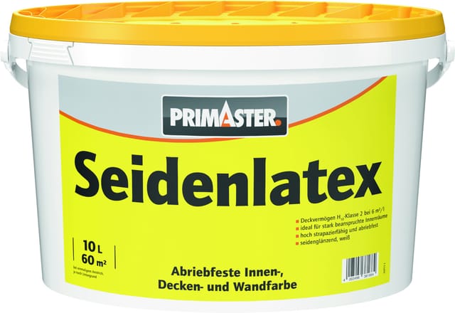 Primaster Seidenlatex Glänzend 10 L Weiß