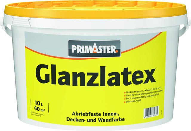 Primaster Glanzlatex Glänzend 10 L Weiß