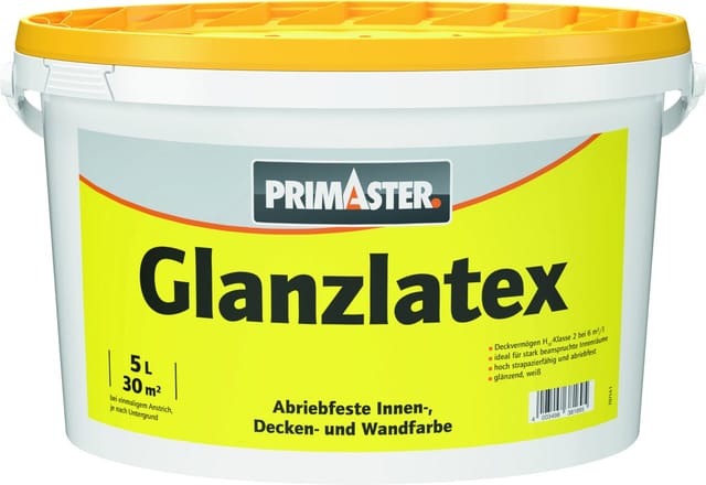 Primaster Glanzlatex Glänzend 5 L Weiß