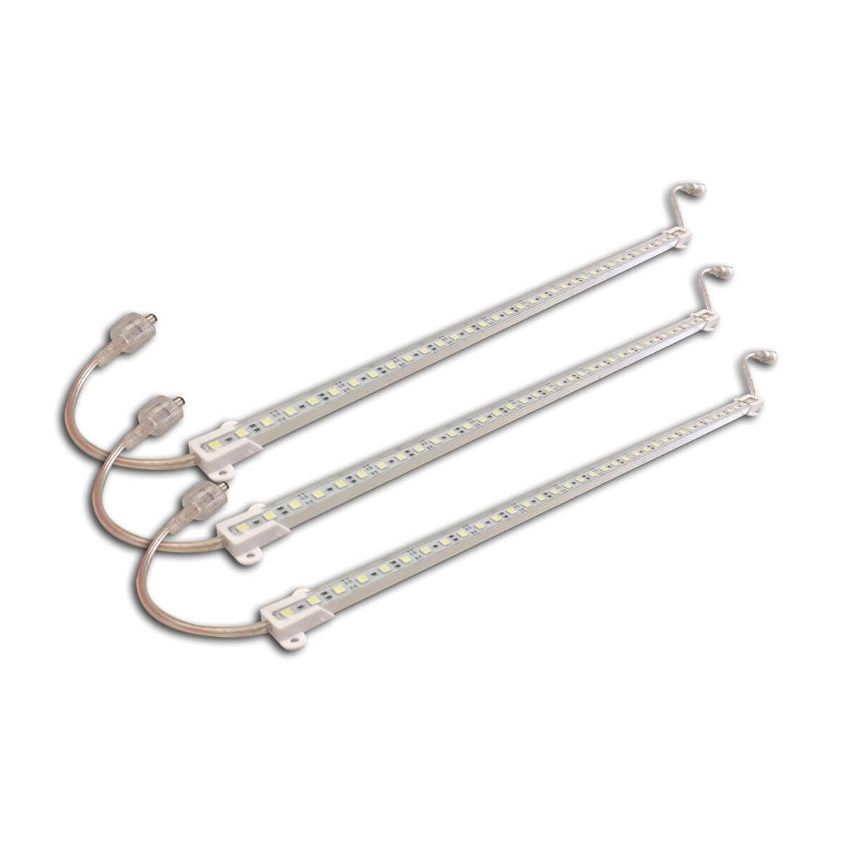 3er-set Led-lichtleisten 1 M, Ip65, Neutralweiß, Aluminium
