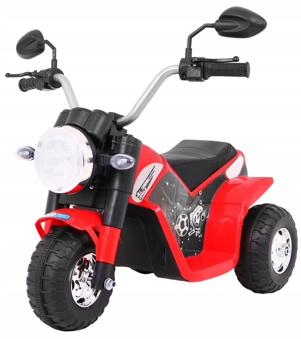 Minibike Mit Akku Für Kinder, Rot + Soundeffekte + Led-beleuchtung