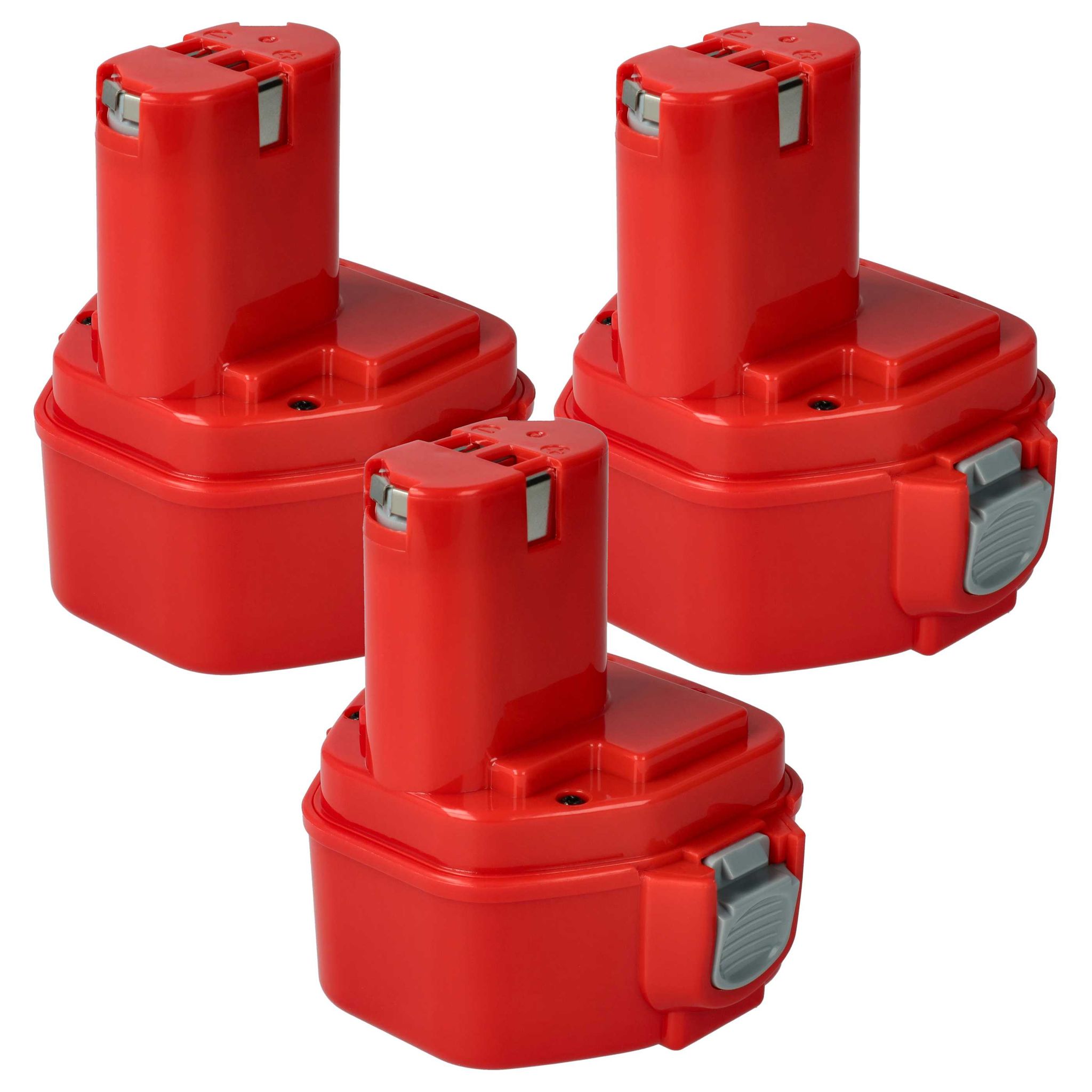 Vhbw 3x Akku Ersatz Für Makita 193981-6, 638347-8, 193969-6, 638347-8-2, 193983-2, Pa12, 632268-6 Für Werkzeug (3000 Mah, Nimh, 12 V)