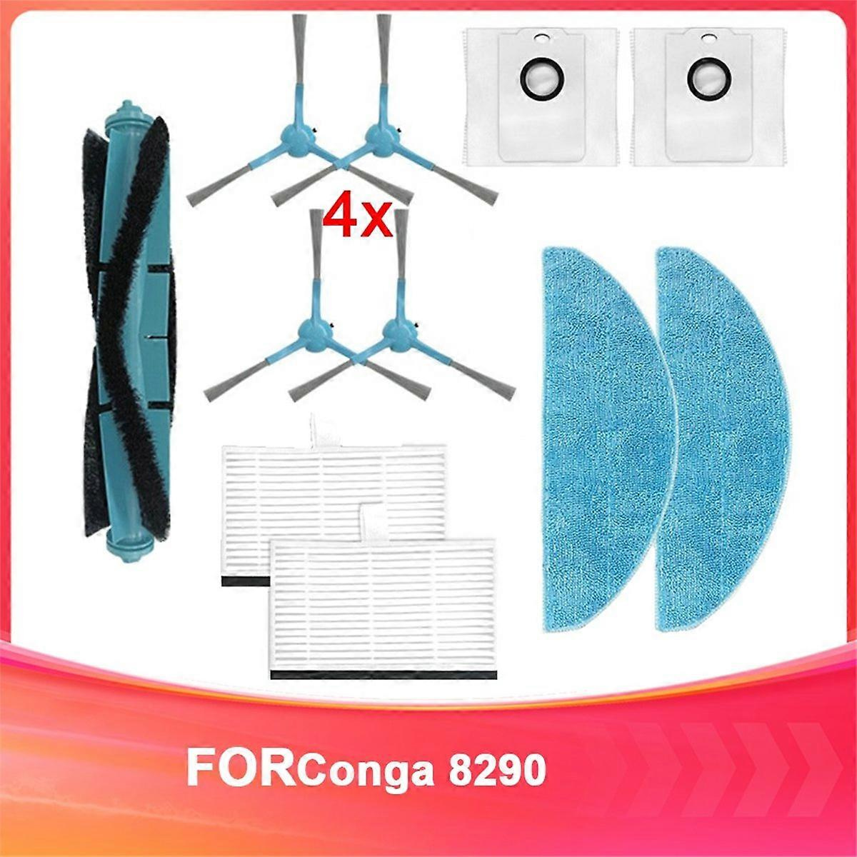 Accessoires Pour Aspirateur Robot Conga 8290 : Brosse Principale Et Consommables De Rechange Pour Le Nettoyage De La Serpillière
