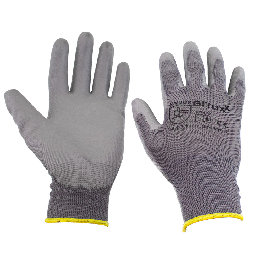 1 Paar L (9) Arbeitshandschuhe Montagehanschuhe Handschuhe Schutzhandschuhe Mit Pu Beschichtung