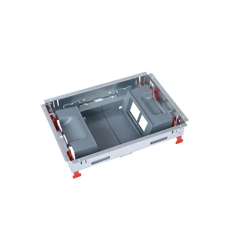 Legrand 088023 Befestigungsset Für Standard-bodensteckdosen Für Vertikale Steckdosen, 2 Reihen, 4 Module